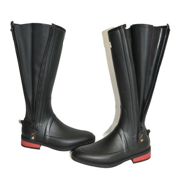 $550 Hunter Field Duke of Wellington Tall Boot RAIN EXPANDABLE BLACK 5 US (B22) - Picture 2 of 10